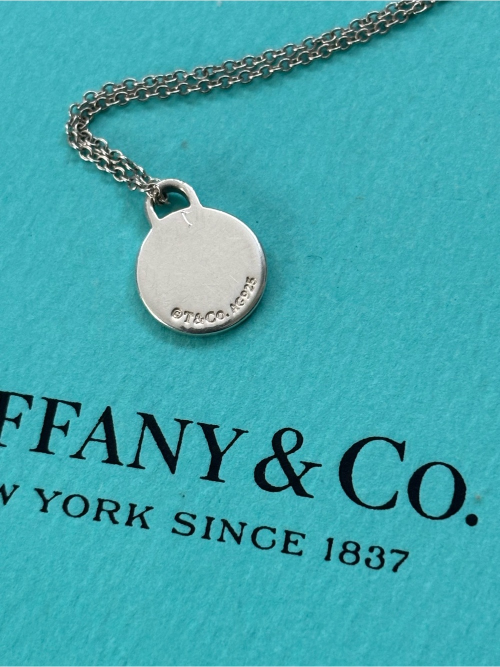 Authentic Tiffany & Co Mini Round Pendant Necklace - Picture 3 of 5
